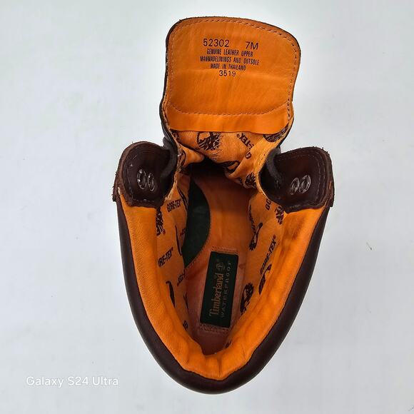 Timberland Brown Leather 6" Bootie Gore-Tex Waterproof Lace Up Boots Women's 7M - Picture 10 of 11